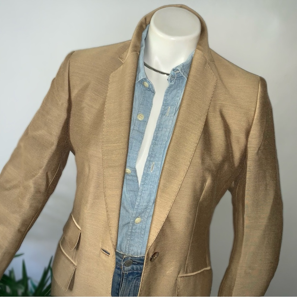 v i n t a g e :: Structured Sleek Longline Wool Rayon Blazer - Picture 2 of 16